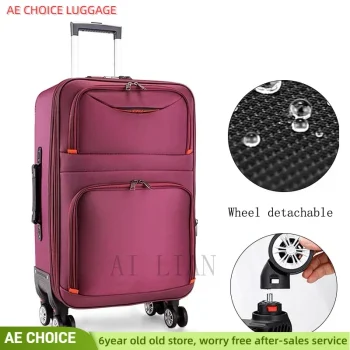 K2967 Travel suitcase trolley luggage waterproof Oxford Rolling Luggage Spinner wheels