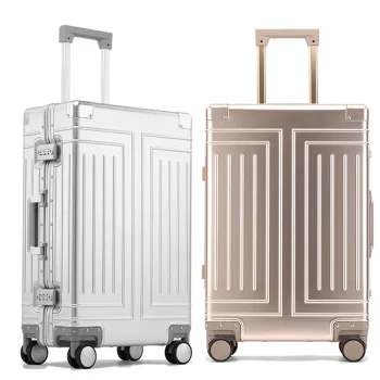 K2869 Best Selling Aluminum Magnesium Alloy Suitcase TSA Lock Trolley Case