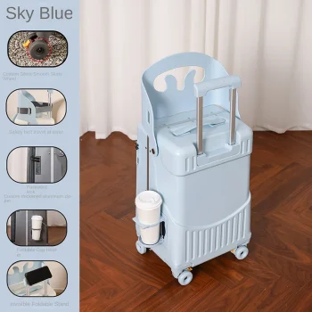 K2985 New suitcase for children can Sit 20/22 inch Ride on Luggage Front Opening Sturdy Thickened Travel suitcase