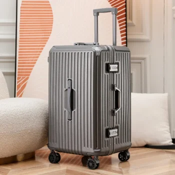 K2773 Large Capacity Aluminum Frame Luggage 28 Inch Drop-Resistant Trolley Case