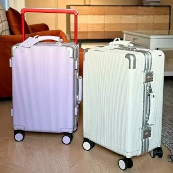 K2761 Wide Handle Trolley Suitcase Aluminum Frame Case Large Capacity Rolling Luggage