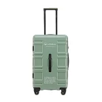 KF67845 Wide Pole Travel Suitcase on Wheels USB 20 Inch Carry on Luggage