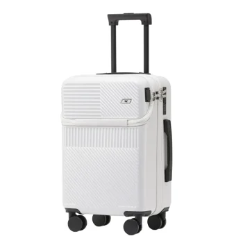 KF1091128 Wide Pole Travel Suitcase on Wheels USB 20 Inch Carry on Luggage
