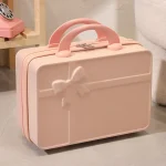 K2923 Travel Suitcase Bow ABS Makeup Case Large Capacity Zipper Cosmetic Box