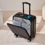K3014 Multifunction front opening 18" small trolley case password suitcase