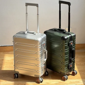 K2940 All Aluminium Magnesium Alloy Suitcase TSA Customs Lock Trolley Case