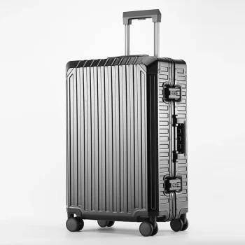 K2690 Aluminum-magnesium alloy Rolling Luggage Aluminium Travel Suitcase