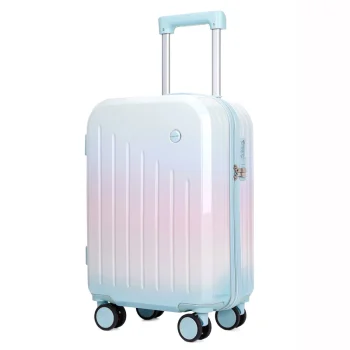 K2723 New suitcase gradient colour luggage USB cup holder password trolley Case