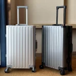 K2817 Fashion All aluminum Luggage Men's and women's 24 "100% Aluminum carry on pull bar Suitcase