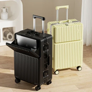 K2836 New Multifunctional Luggage Front Opening Suitcase Laptop Bag