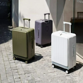 K2946 Large Capacity Multifunctional ABS + PC Trolley Case with Cup Holder Travel Suitcase