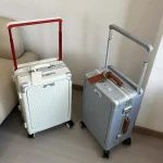 K2818 Aluminum Frame Luggage Password Carry on Luggage with Wheels