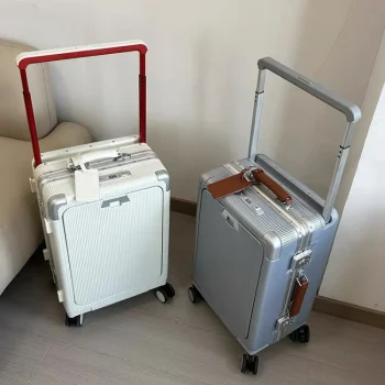K2818 Aluminum Frame Luggage Password Carry on Luggage with Wheels