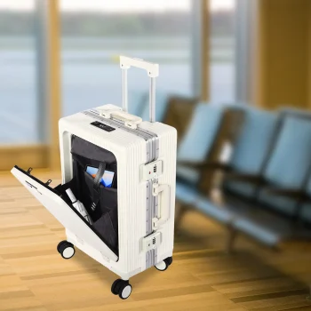 K2679 Open Boarding Suitcase Multifunctional Universal Wheel Suitcase