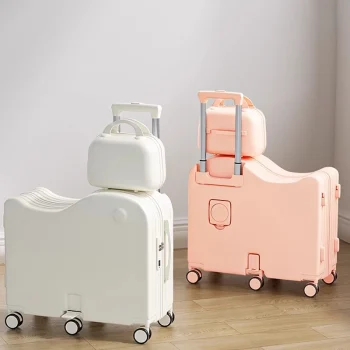 K2973 New Children's Suitcase Set, Can Sit and Ride, 18- 24inch Password Rolling Suitcase