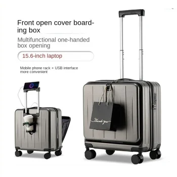 K2986 Boarding Case Front Opening Small Luggage Laptop Bag Suitcases Business Trolley Case
