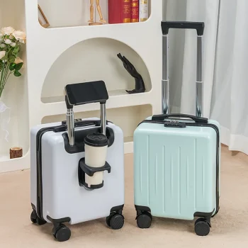 K2713 Small Luggage Travel Bag 14 Inches Luggage Travel Luggage with Cup Holder and Hook