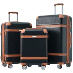 K2722 Hardshell Luggage Sets 3 Piece double spinner 8 wheels Suitcase