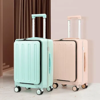 K2945 Aluminum Frame Travel Box Business Front Opening Suitcase