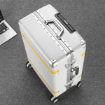 K2703 Aluminum frame luxury luggage universal wheel fashion luggage