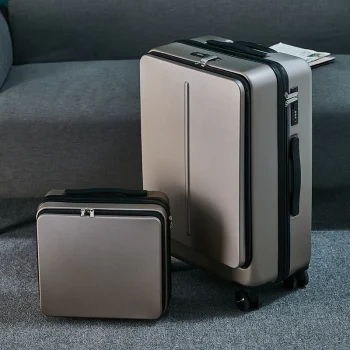 K2863 Rolling Luggage with Laptop Bag Business Travel Suitcase Case