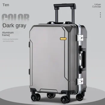 K2691 Suitcase Luggage Aluminum Frame Trolley Case Universal Wheel