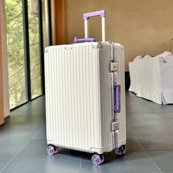 K2898 Women's 20-inch carry-on suitcase check-in free leather case