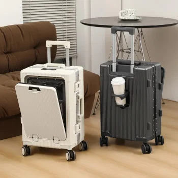 K2764 The New Luggage Multifunctional Aluminum Frame Trolley Case
