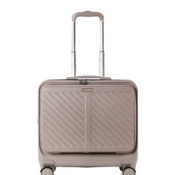 K2998 Front Opening 18 Inch Carry On Luggage, Lightweight Compact Hard Shell Suitcase