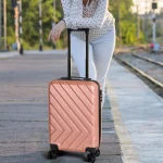 K3017 Suitcase with 20 handles can be used for travel and features a universal roller