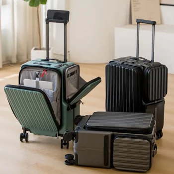 K2692 Suitcase Boarding Box Double Opening Aluminium Frame Luggage