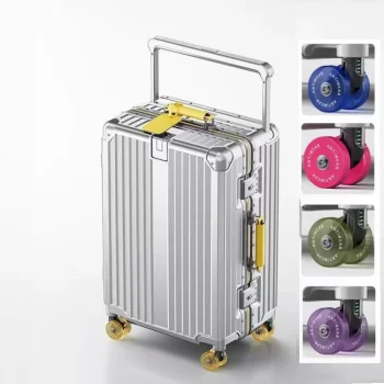 K3096 Wide Handlebar Travel Balance Trolley Suitcase with Colorful Silent Wheels