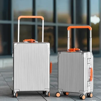K3179 Aluminum Frame Suitcase Carry on Female Password Trolley Case