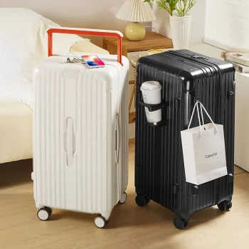 K3082 Wide Handle Suitcase Female New Luggage carrier Password Trolley Case