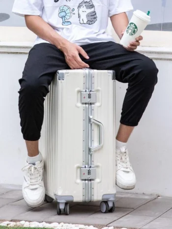 K3079 New Multi-Functional Large Capaci Travel Suitcase Lage Aluminum Frame Password Box