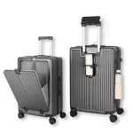 K3197 Front Opening Suitcase Travel Rolling Luggage Aluminum Alloy Trolley