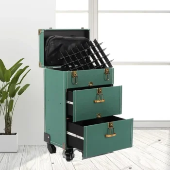 K3154 Trolley Wheeled Rolling Luggage Makeup Bag Tattoo Box Manicure Professional Suitcase