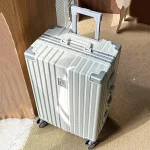 K3073 Carry on lotus root pink male strong durable luggage pull rod password travel suitcase