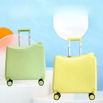 K3076 Children's small suitcase Cat ear suitcase Cartoon cute boarding suitcase