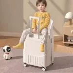 K3130 Multifunctional Baby Rolling Luggage Ride-On Suitcase