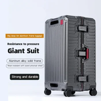 K3189 Suitcase Wide Handle Travel Suitcase Men 20 24 26 Carry-On Luggage