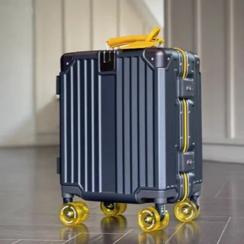 K3163 Travel Boarding Suitcase with TSA Lock Aluminum Frame Trolley Bag
