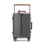 K3102 New Wide Handle Suitcase Luggage with Cup Holder Suitcase
