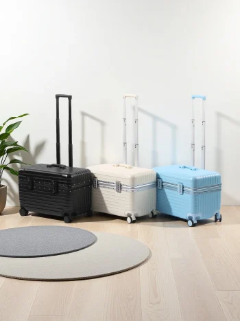 K3117 Aluminum Alloy Frame Suitcase ABS+PC Material Open Upper Cover Boarding Case