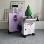 K3111 Small front-opening multi-functional handle suitcase for women