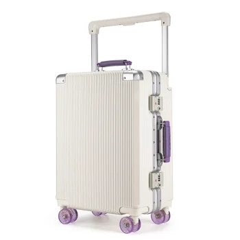 K3094 Wide Trolley Aluminium Frame Suitcase 20 inch Boarding Box Mute Skating Wheel Luggage