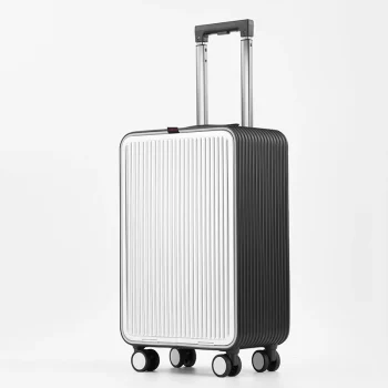 K3058 Side open all aluminum travel luggage computer carry-on trollley suitcase