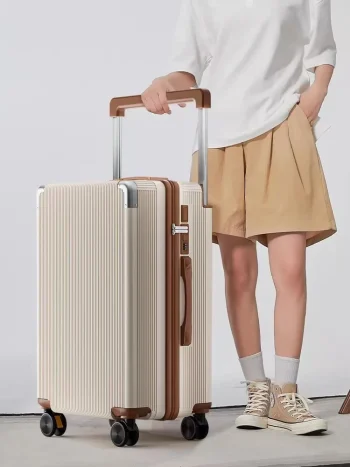 K3166 Suitcase High Aesthetic Wide Pull Rod Women's 24 Inch Brake oproof Wheel