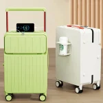 K3270 Women's new drawbar carry on suitcase front opening password travel luggage