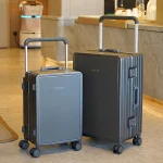 K3183 Travel Suitcase Aluminium Frame Wide Trolley Luggage Female Large
